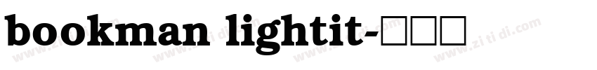 bookman lightit字体转换